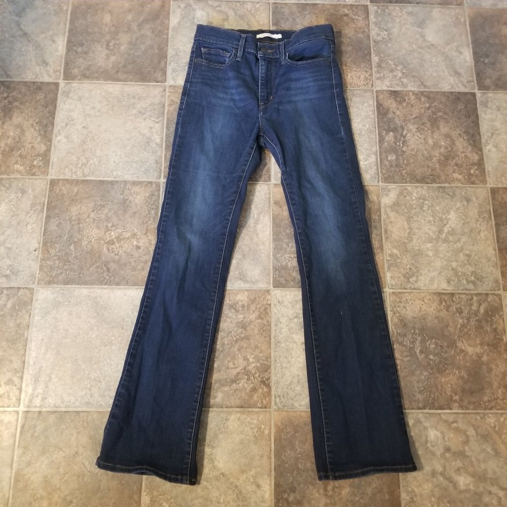 Levi's Slimming Boot Cut Blue Jeans Denim